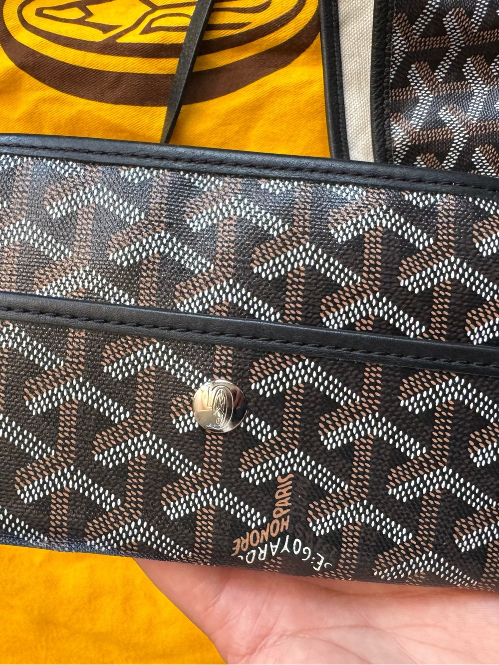 Goyard Saint Louis GM Black Tote + Pouch Large - Picture 12 of 17